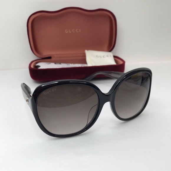 💯 original Gucci GG0080SK 002 Grey Gradient Round Sunglasses. - Picture 7 of 12